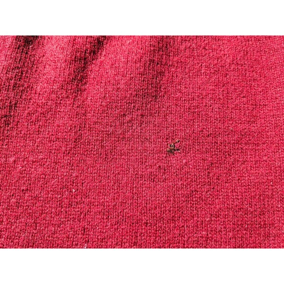 DAMAGED/HOLE Vintage Giordano Burgundy Red Lambswool Men's Med Pullover Sweater - Picture 6 of 8
